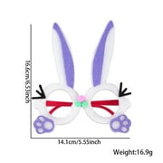 MRLESS Funny Easter Themed Rabbit Glasses Adorable Rabbit Eyewear For Party Cute Eyewear Photo Booth Prop Easter Eyewear Decoration